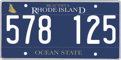 RI license plate 578125