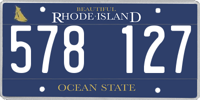 RI license plate 578127