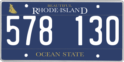 RI license plate 578130