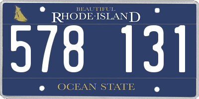 RI license plate 578131