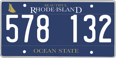 RI license plate 578132