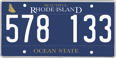 RI license plate 578133