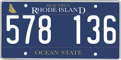 RI license plate 578136
