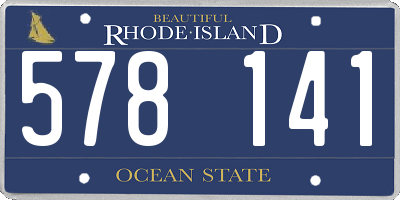 RI license plate 578141