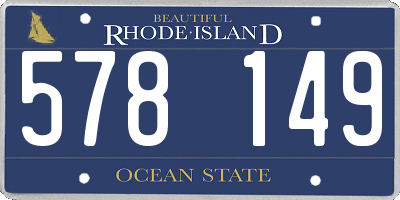 RI license plate 578149