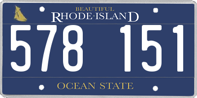 RI license plate 578151