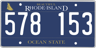 RI license plate 578153