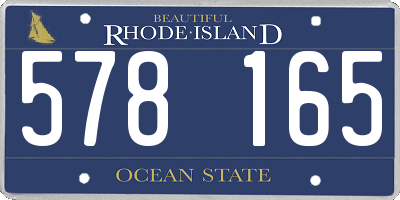 RI license plate 578165