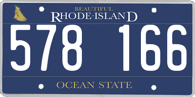 RI license plate 578166