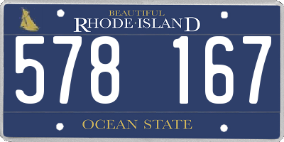 RI license plate 578167