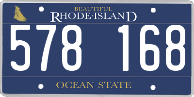 RI license plate 578168