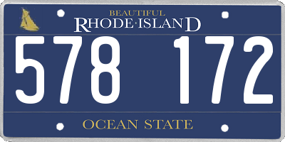 RI license plate 578172