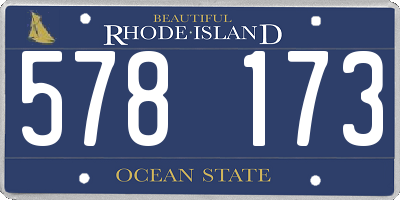 RI license plate 578173