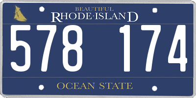 RI license plate 578174