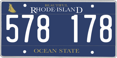 RI license plate 578178