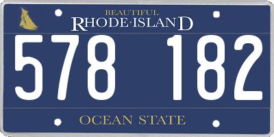 RI license plate 578182