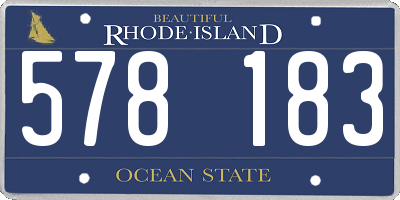 RI license plate 578183
