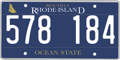 RI license plate 578184
