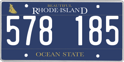 RI license plate 578185