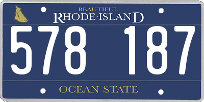 RI license plate 578187