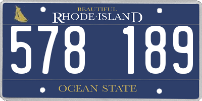 RI license plate 578189