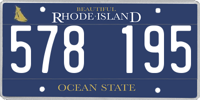 RI license plate 578195