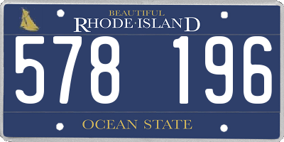 RI license plate 578196
