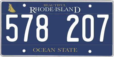 RI license plate 578207
