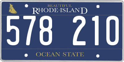 RI license plate 578210