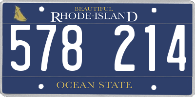 RI license plate 578214