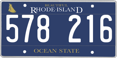 RI license plate 578216