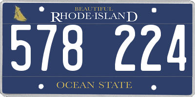 RI license plate 578224