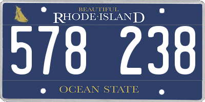 RI license plate 578238