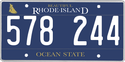 RI license plate 578244