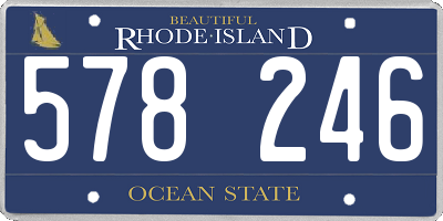 RI license plate 578246