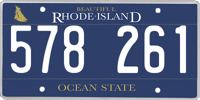RI license plate 578261