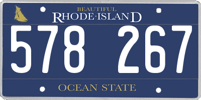 RI license plate 578267