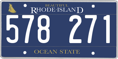 RI license plate 578271