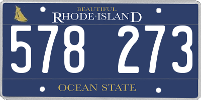 RI license plate 578273