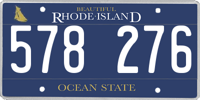 RI license plate 578276