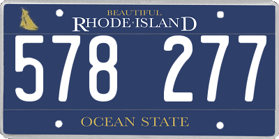 RI license plate 578277