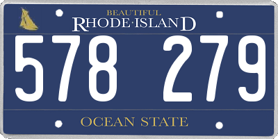 RI license plate 578279