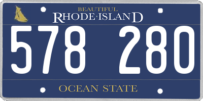 RI license plate 578280
