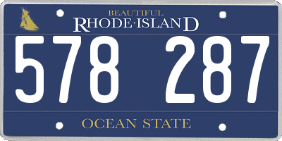 RI license plate 578287