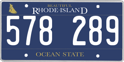 RI license plate 578289