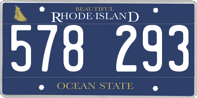 RI license plate 578293