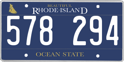 RI license plate 578294