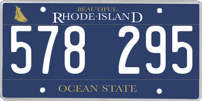 RI license plate 578295