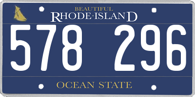 RI license plate 578296
