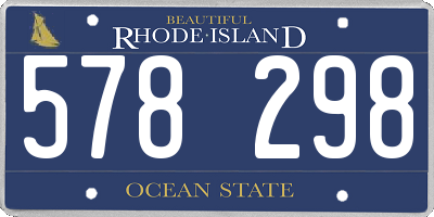 RI license plate 578298